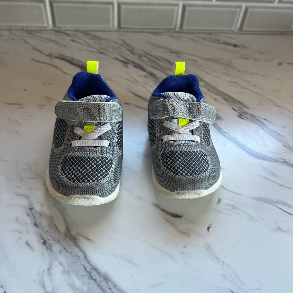Carter's Boys Infant Toddler Athletic Tennis Shoes Gray Blue Size 4